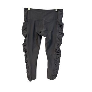 MPG Women's Black Ruched Side Leggings Activewear Pants Size M Medium